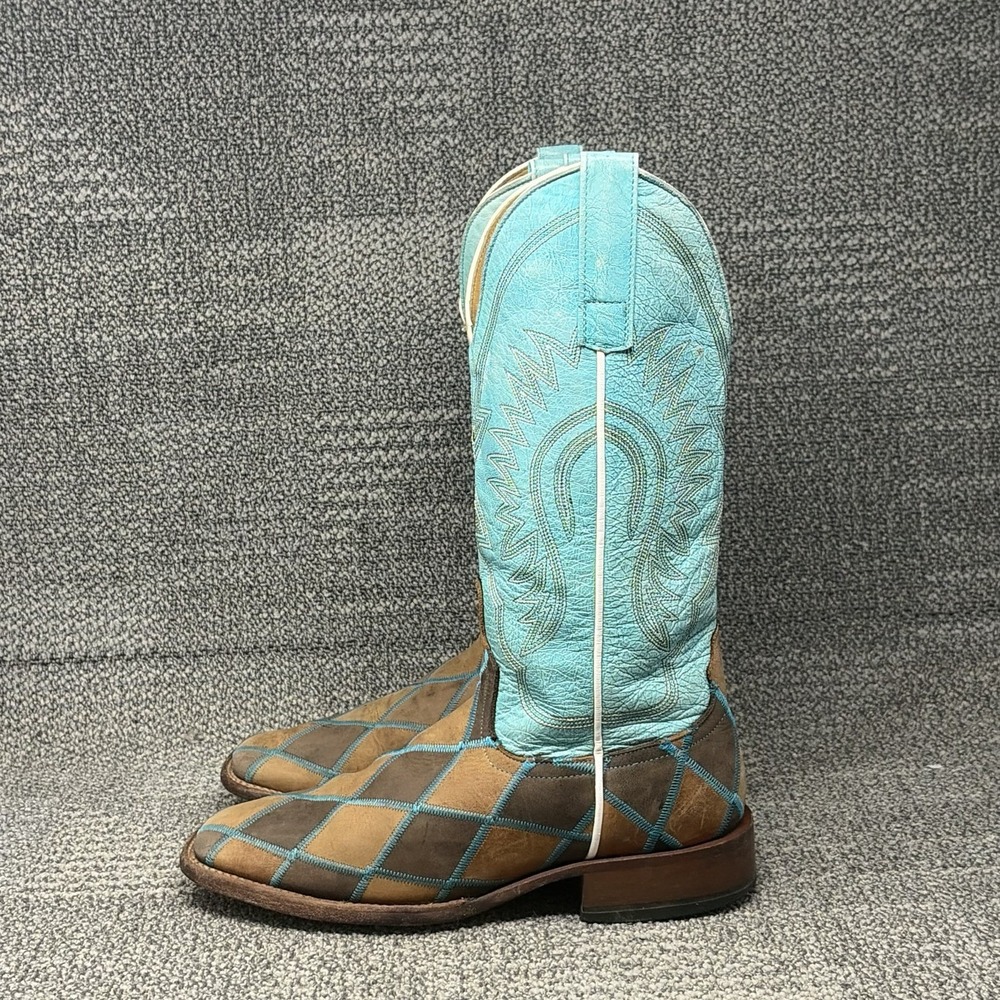 Horse Power HP 1055 Women's 8B Brown Turquoise Leather Western Cowboy Boots